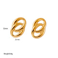 Aretes óvalos entrelazados